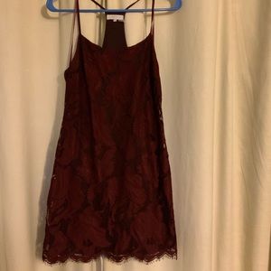 Maroon Lace Dress